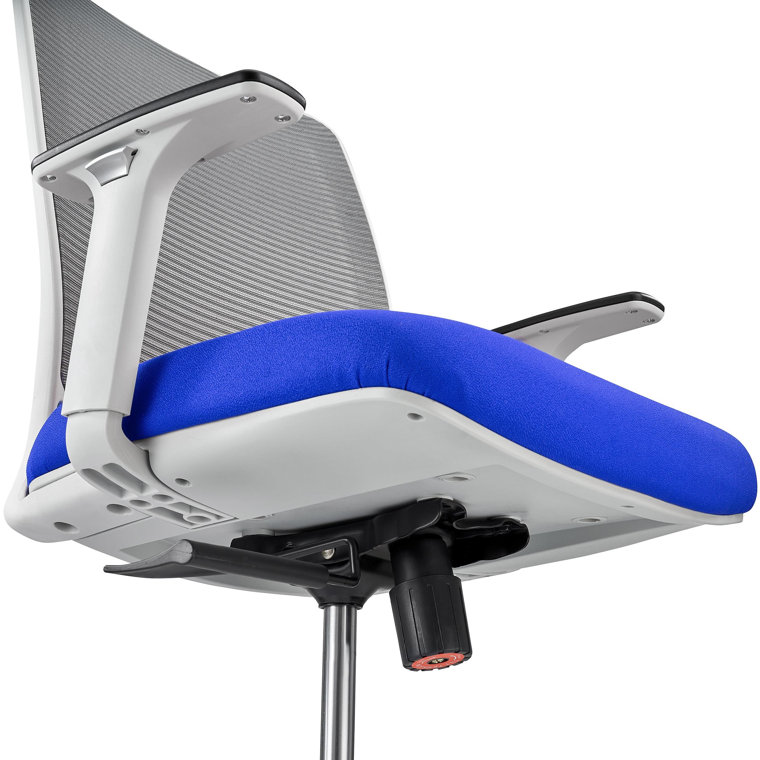 Silla de Oficina MISURI GREY, Brazos Ajustables, en Malla Transpirable color Gris / Negro