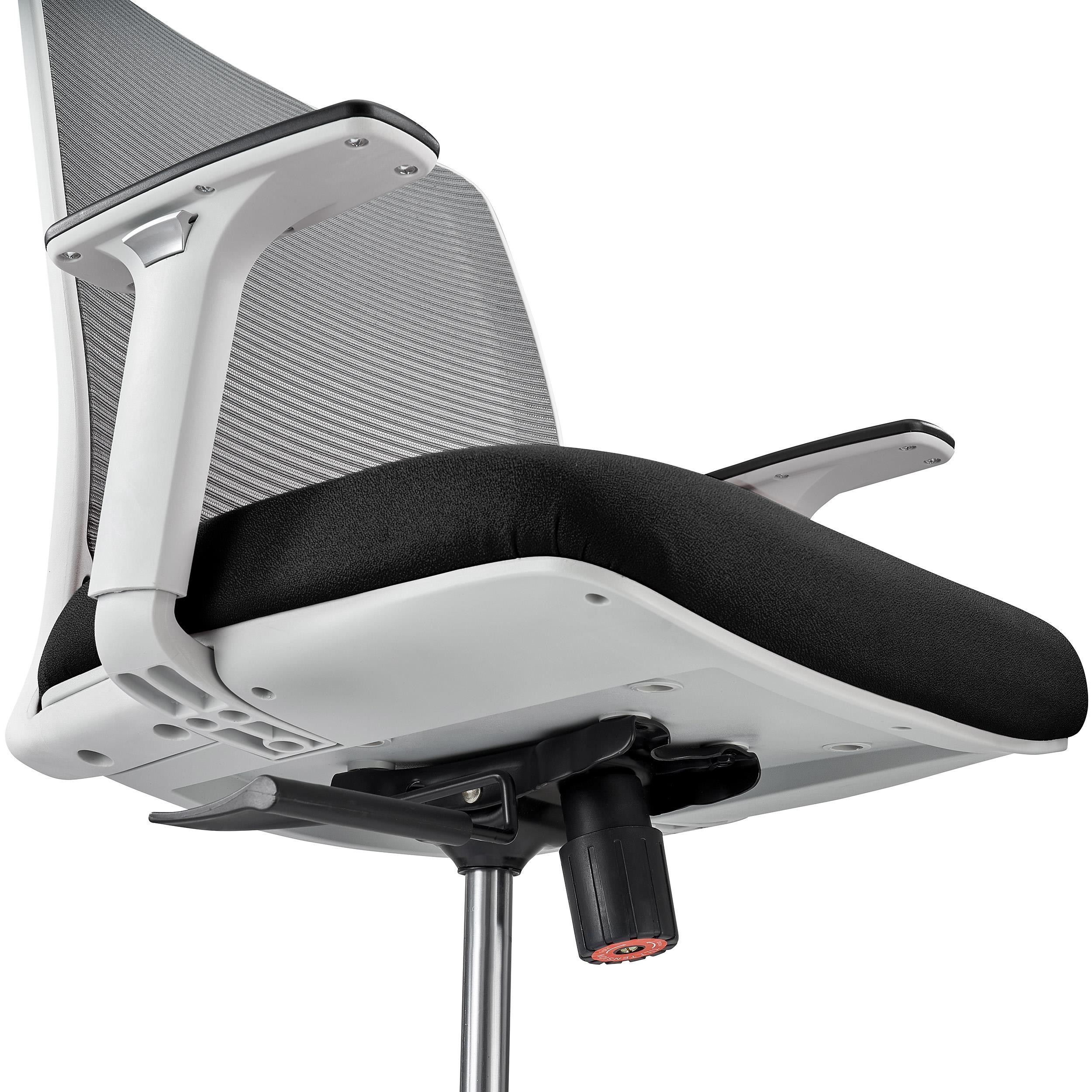 Silla de Oficina MISURI GREY, Brazos Ajustables, en Malla Transpirable color Gris / Negro