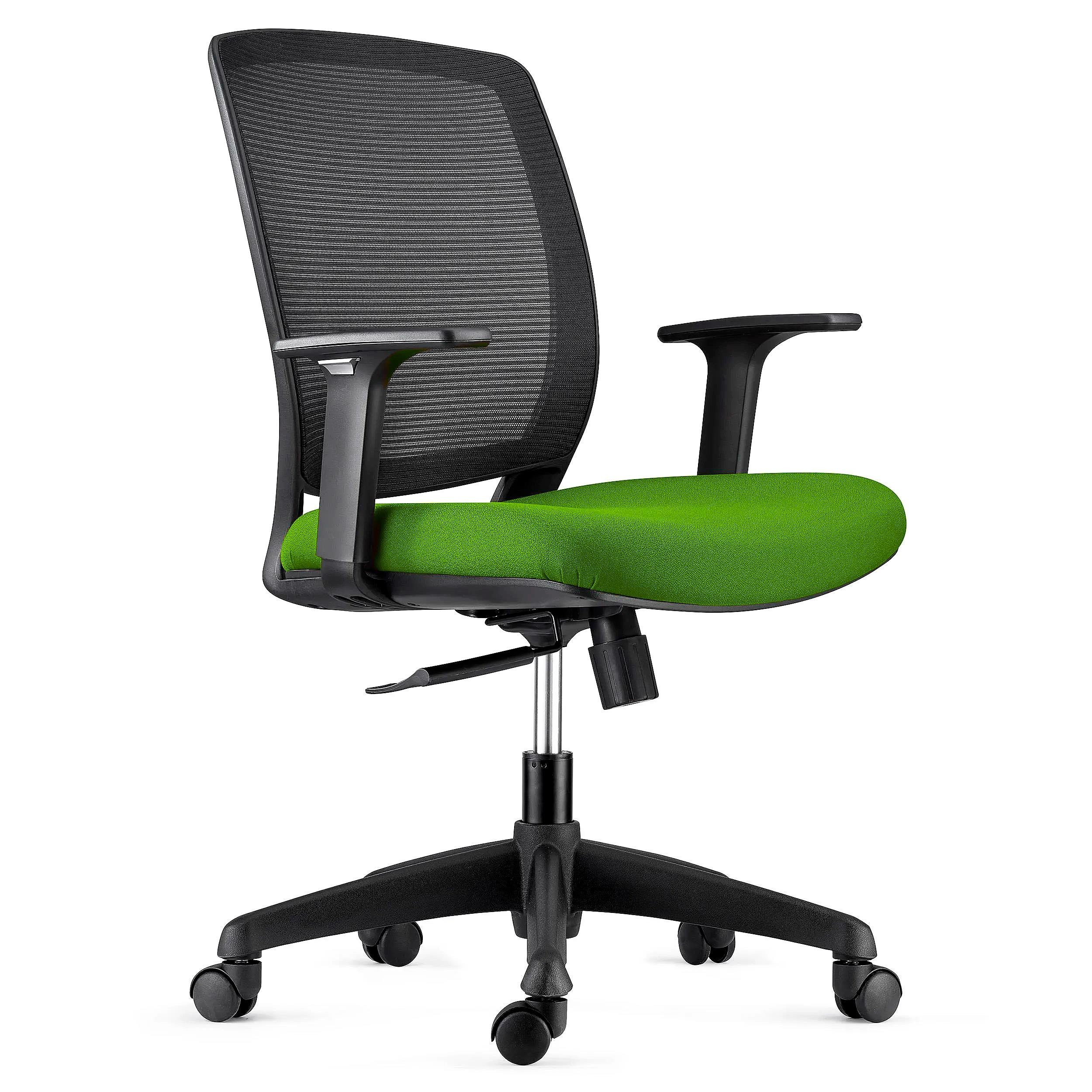 Silla de Oficina MISURI, Brazos Ajustables, en Malla Transpirable color Negro