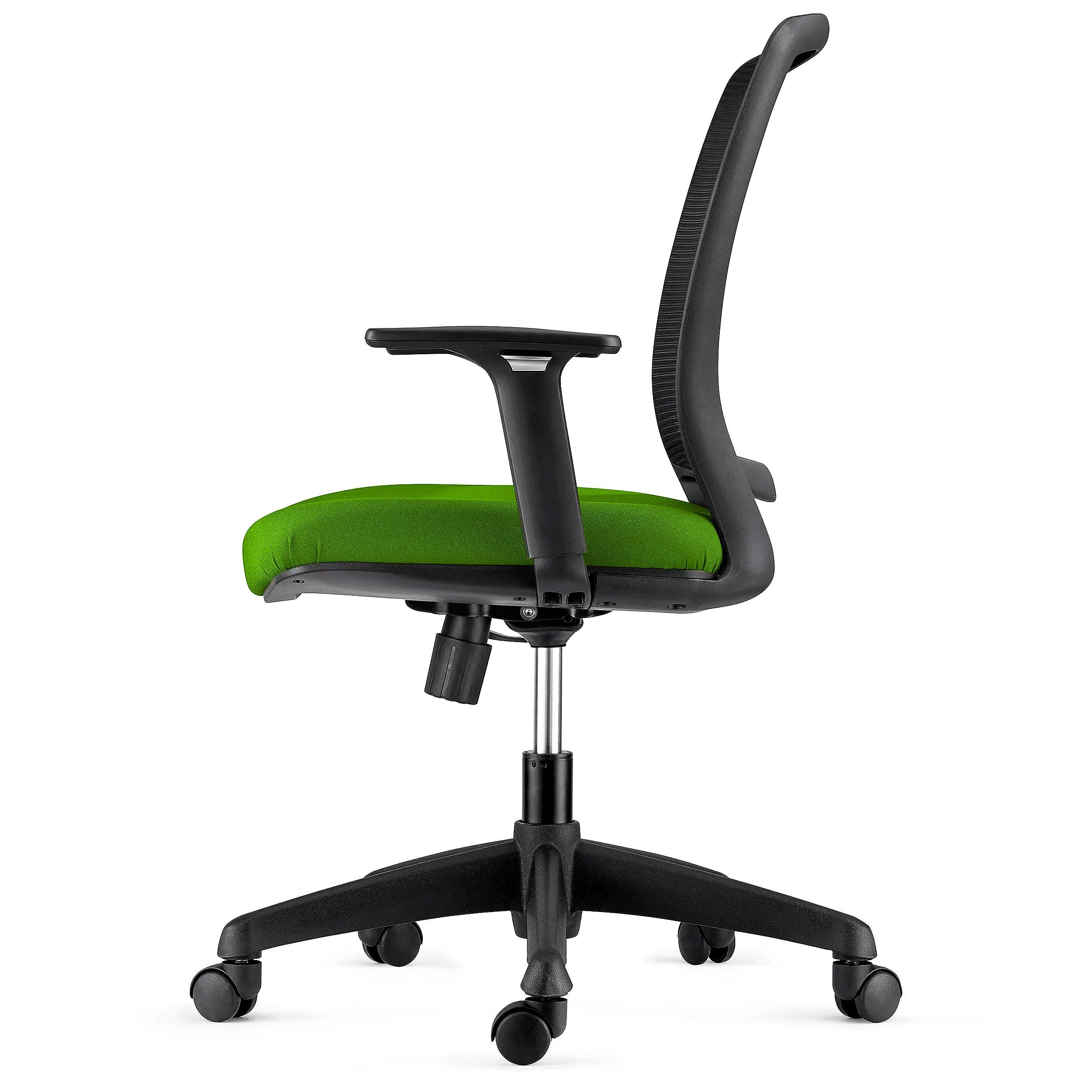 Silla de Oficina MISURI, Brazos Ajustables, en Malla Transpirable color Negro