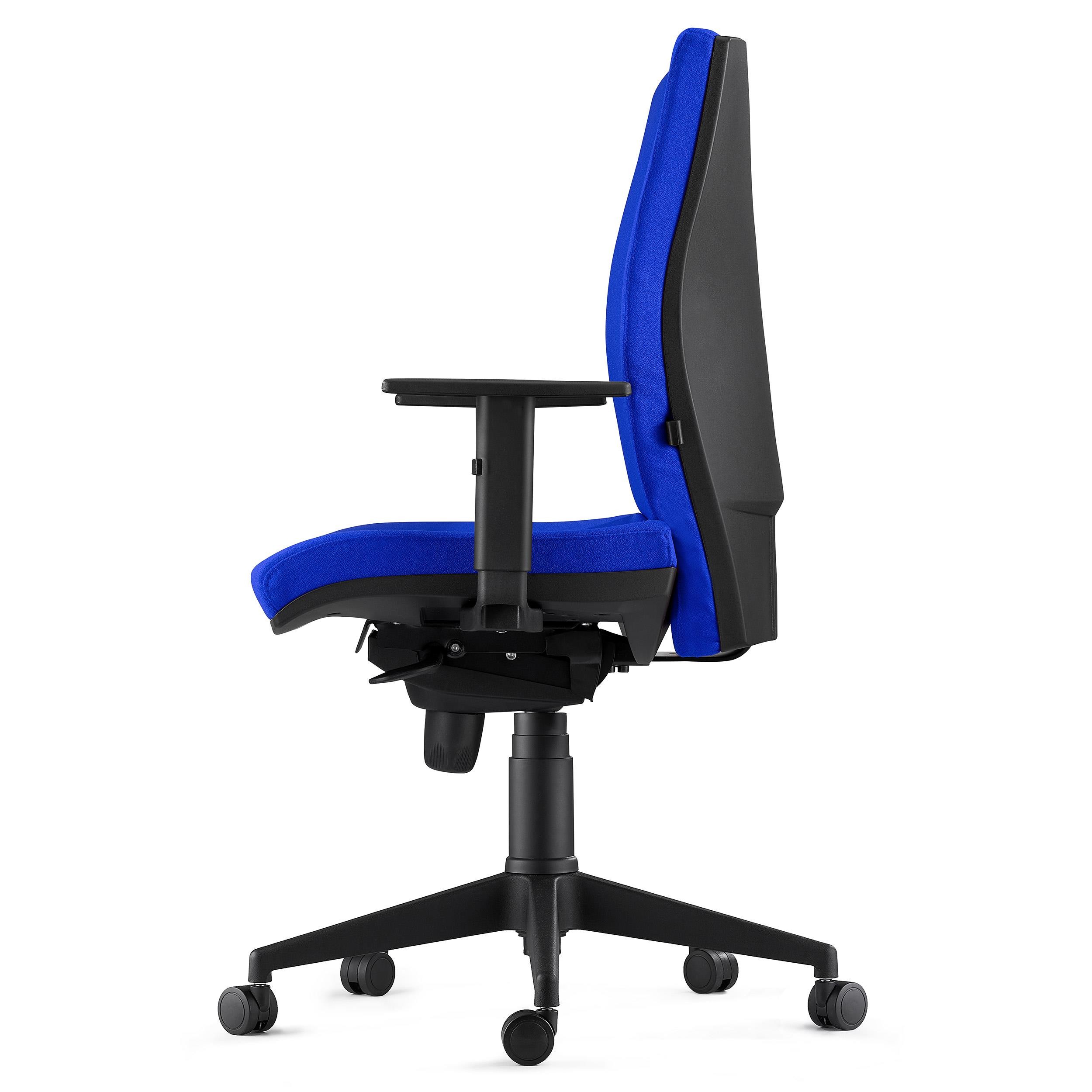 Silla Ergonómica KEVIN, Tela Negro, con Soporte Lumbar
