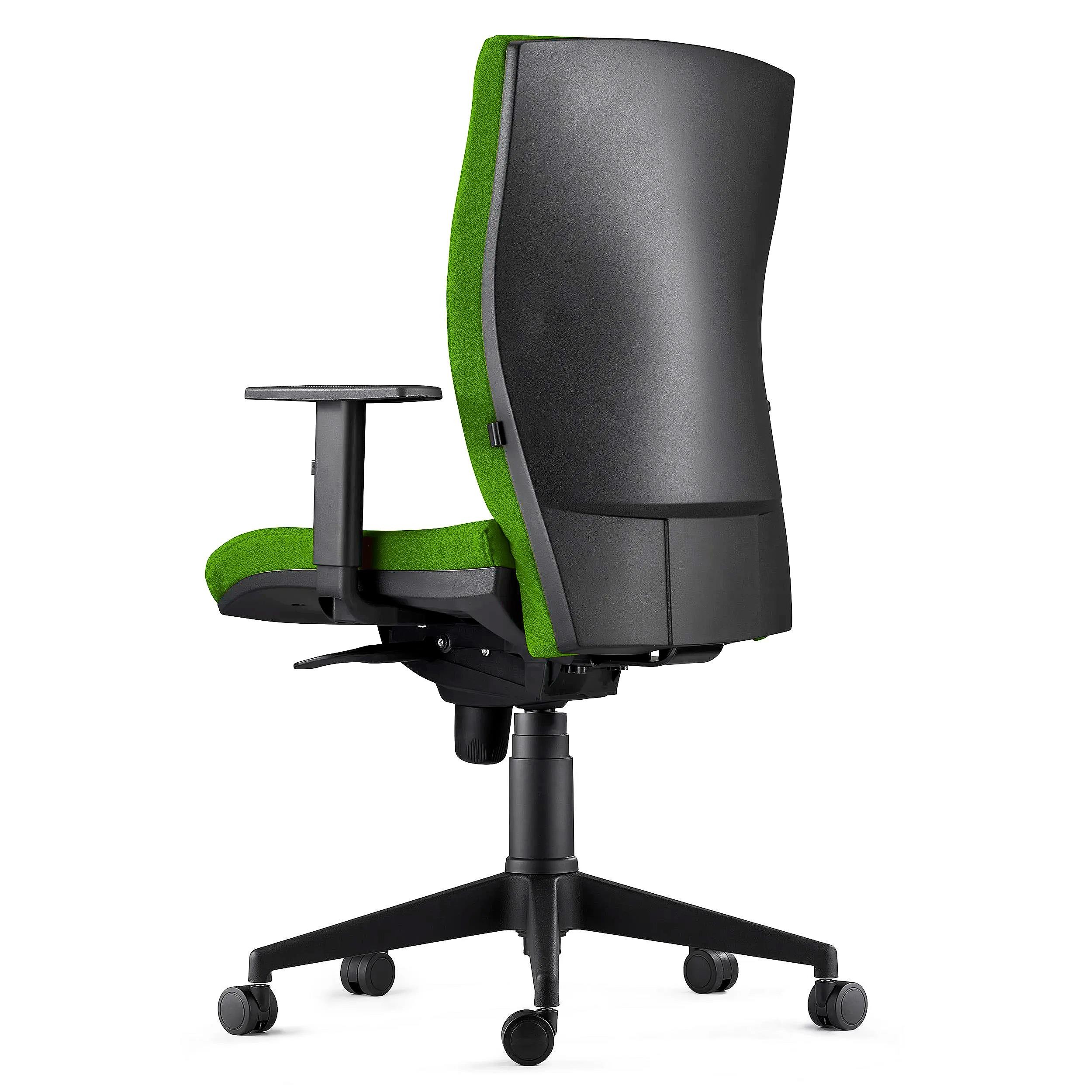 Silla Ergonómica KEVIN, Tela Negro, con Soporte Lumbar