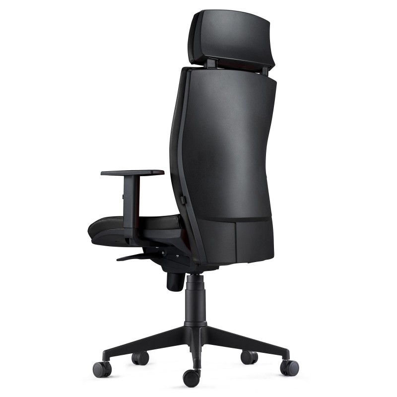 Silla Ergonómica MARVEL en Piel color Negro