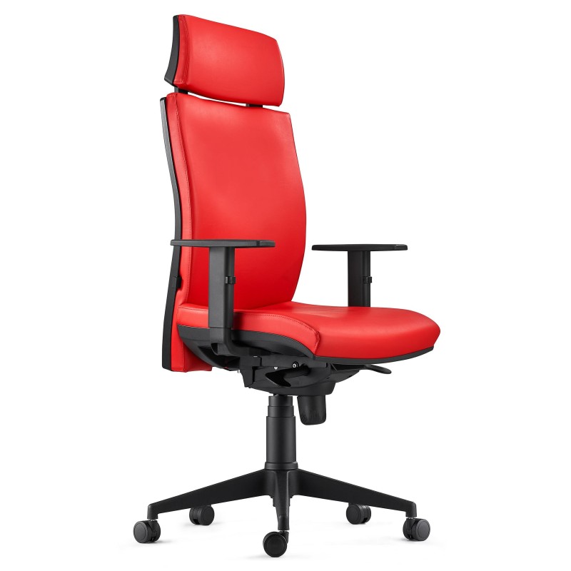 Silla Ergonómica MARVEL en Piel color Negro