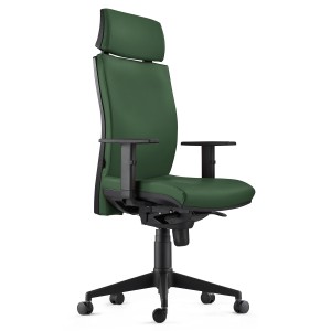 Silla Ergonómica MARVEL en Piel color Negro