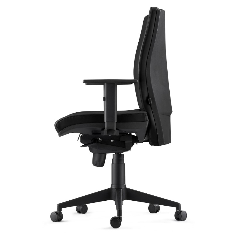 Silla Ergonómica KEVIN en Piel color Negro