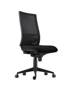 Silla Ergonómica ZELIA, soporte lumbar acolchado, base de metal, en gris 2