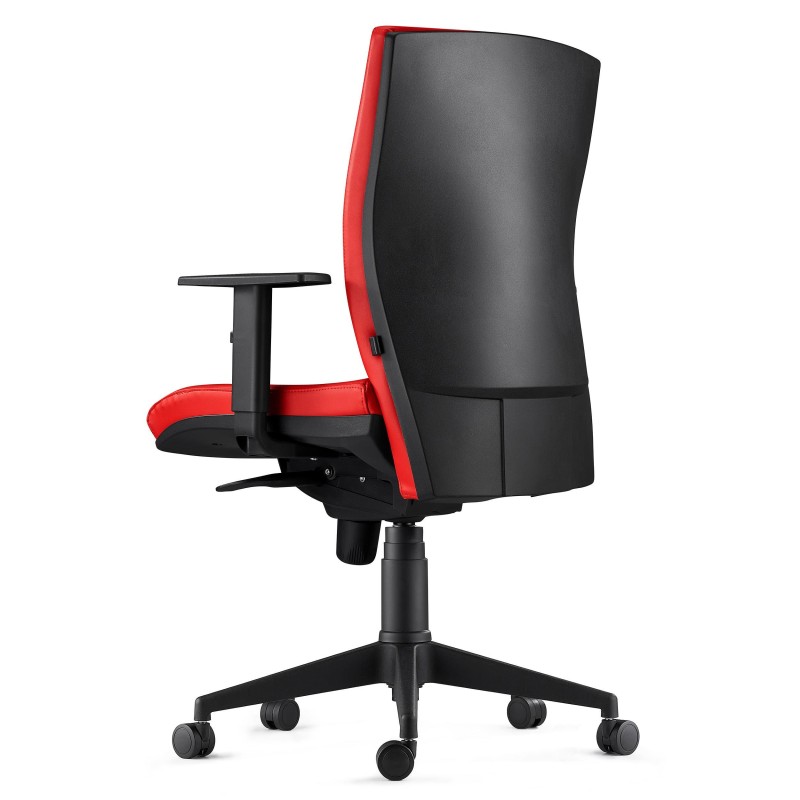 Silla Ergonómica KEVIN en Piel color Negro