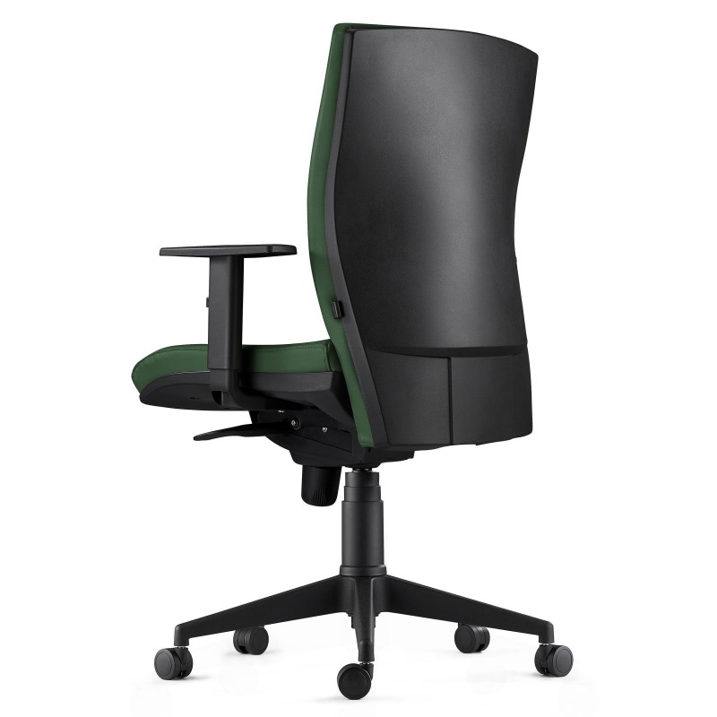 Silla Ergonómica KEVIN en Piel color Negro