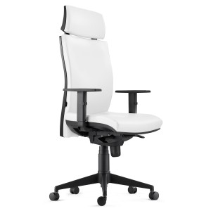 Silla Ergonómica MARVEL en Piel Natural color Negro