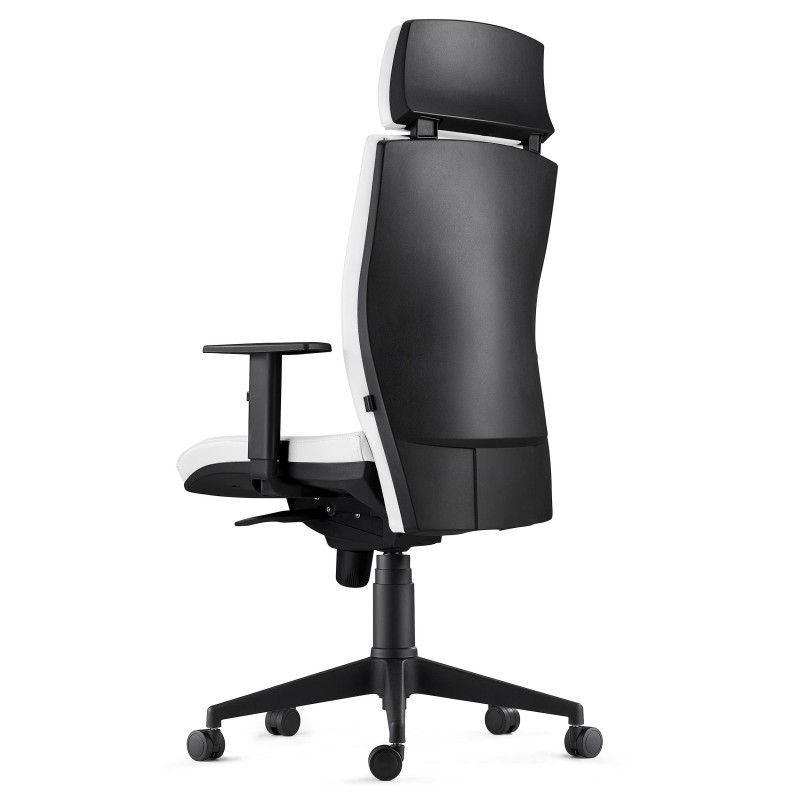 Silla Ergonómica MARVEL en Piel Natural color Negro