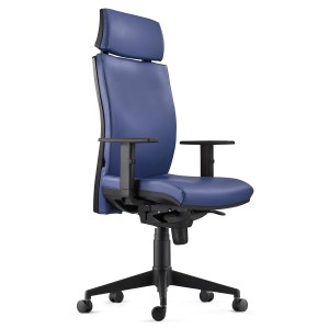Silla Ergonómica MARVEL en Piel Natural color Negro