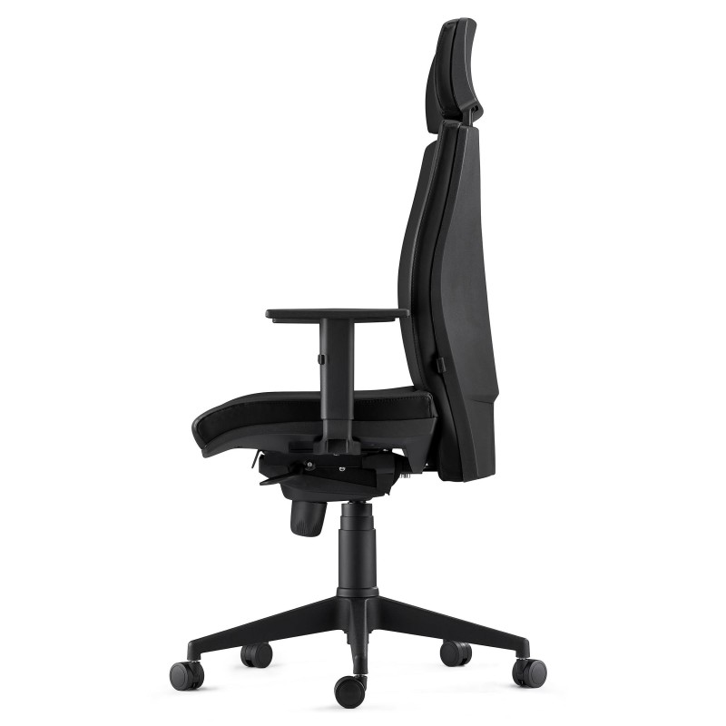 Silla Ergonómica MARVEL en Piel Natural color Negro