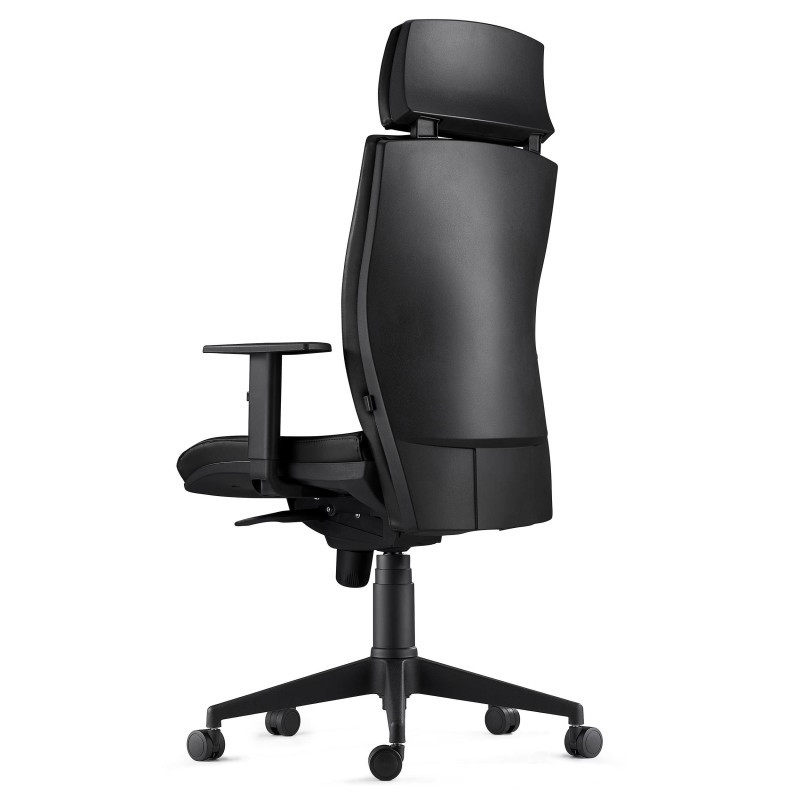 Silla Ergonómica MARVEL en Piel Natural color Negro