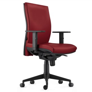 Silla Ergonómica KEVIN en Piel Natural color Negro