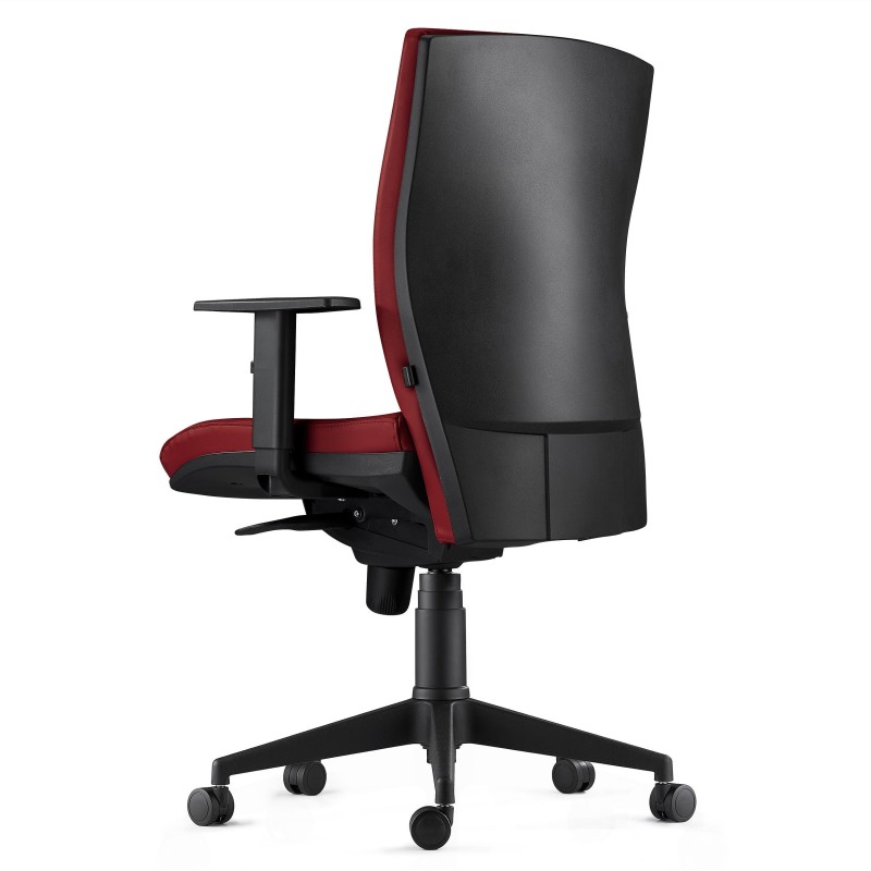 Silla Ergonómica KEVIN en Piel Natural color Negro