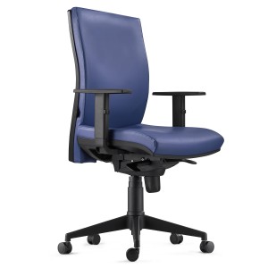 Silla Ergonómica KEVIN en Piel Natural color Negro