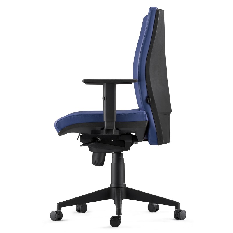 Silla Ergonómica KEVIN en Piel Natural color Negro