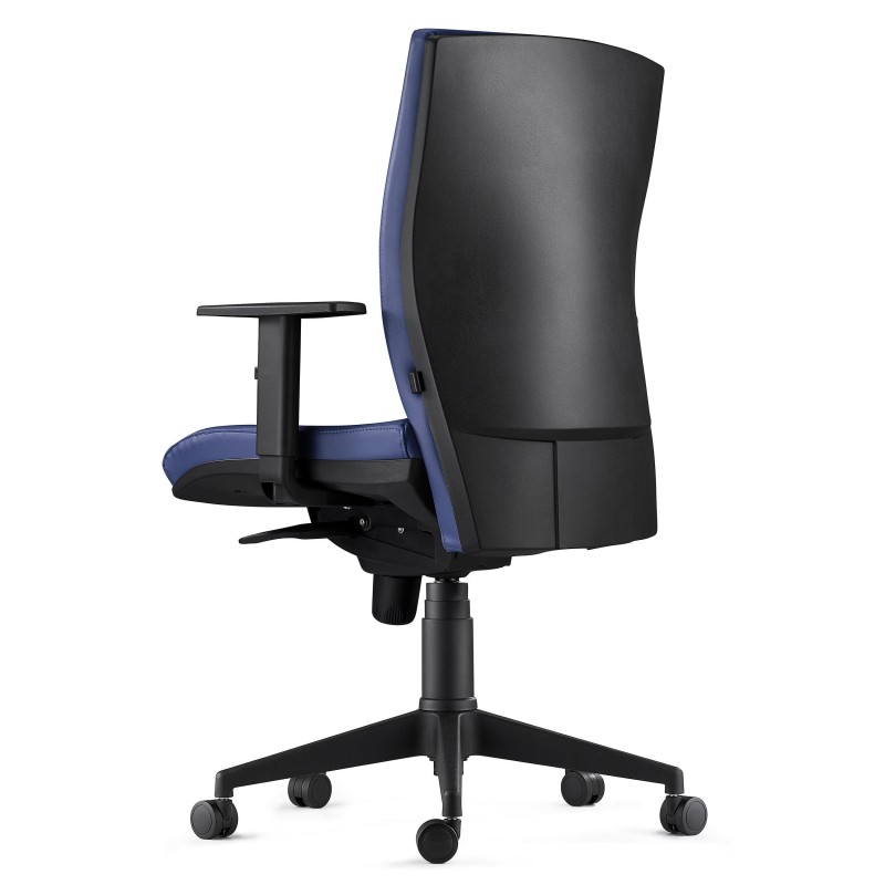Silla Ergonómica KEVIN en Piel Natural color Negro