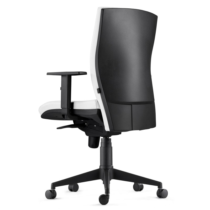 Silla Ergonómica KEVIN en Piel Natural color Negro