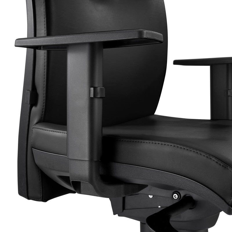 Silla Ergonómica KEVIN en Piel Natural color Negro