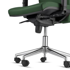 Silla Ergonómica MARVEL en Piel color Negro con Base Metálica