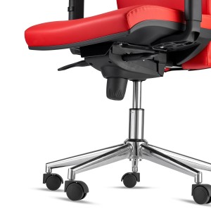 Silla Ergonómica MARVEL en Piel color Negro con Base Metálica