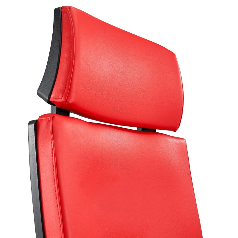 Silla Ergonómica MARVEL en Piel color Negro con Base Metálica