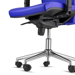 Silla Ergonómica MARVEL en Piel color Negro con Base Metálica