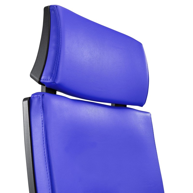 Silla Ergonómica MARVEL en Piel color Negro con Base Metálica