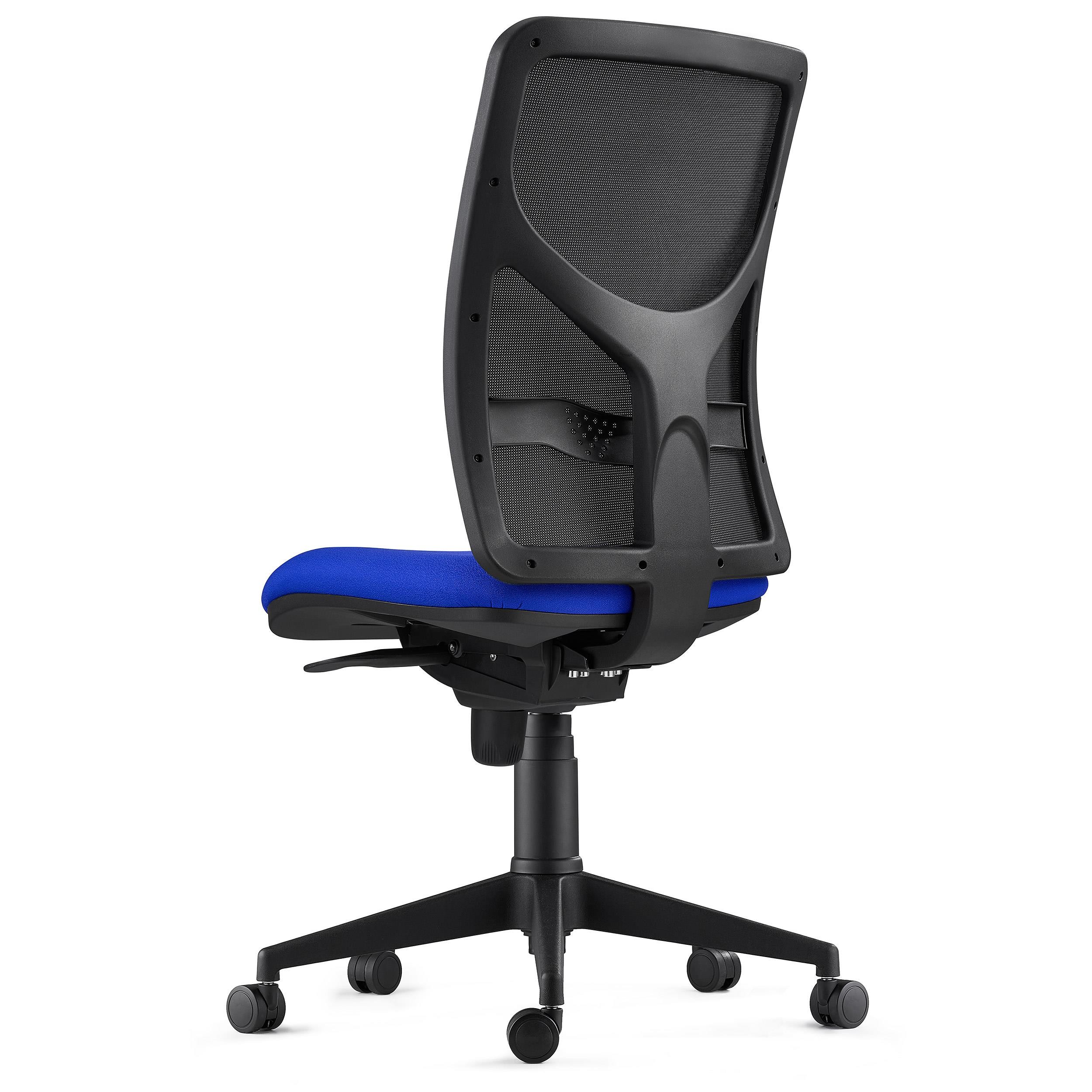 Silla de Oficina MILO, Sin Apoyabrazos, Soporte Lumbar, en Tela color Negro