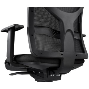 Silla de Oficina MILO, Base Metálica, en Tela color Negro