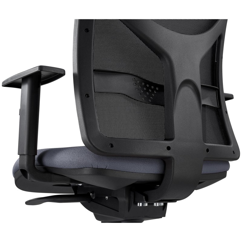 Silla de Oficina MILO, Base Metálica, en Tela color Negro