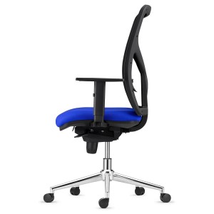Silla de Oficina MILO, Base Metálica, en Tela color Negro