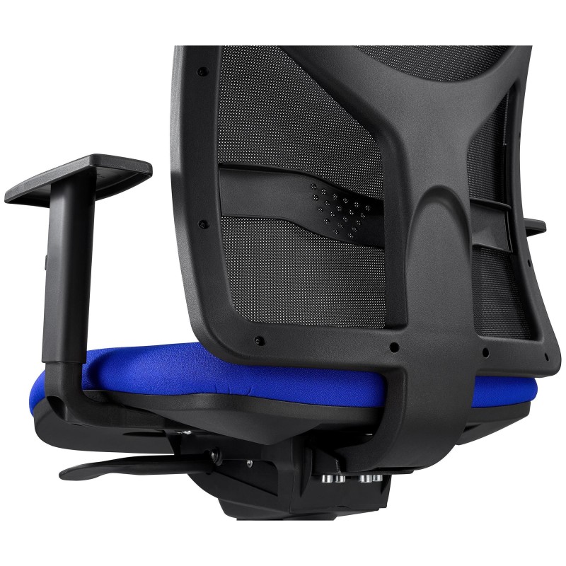 Silla de Oficina MILO, Base Metálica, en Tela color Negro