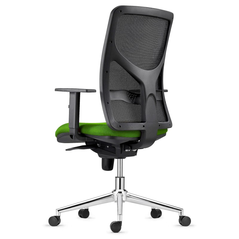 Silla de Oficina MILO, Base Metálica, en Tela color Negro