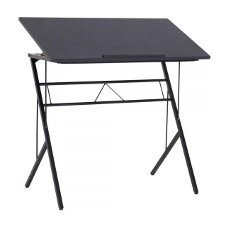 Mesa inclinable BEKIR en Metal y Madera color Negro