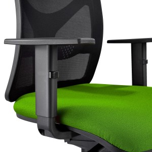 Silla de Oficina MILO, Base Metálica, en Tela color Negro
