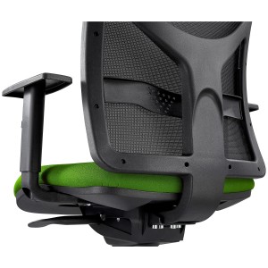 Silla de Oficina MILO, Base Metálica, en Tela color Negro