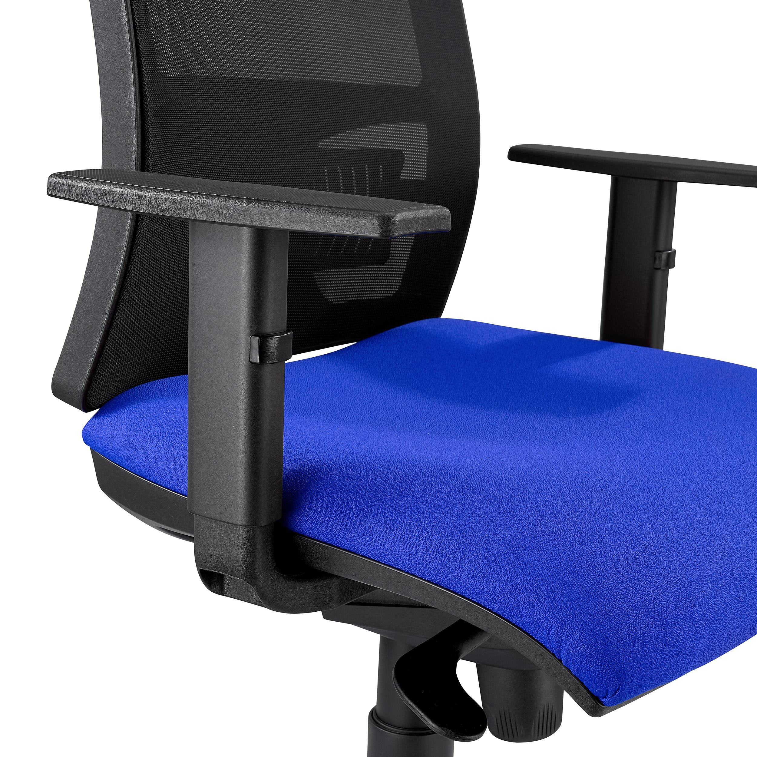 Silla Ergonómica MARSA, Reposacabezas, Brazos Ajustables y Soporte Lumbar, en Negro