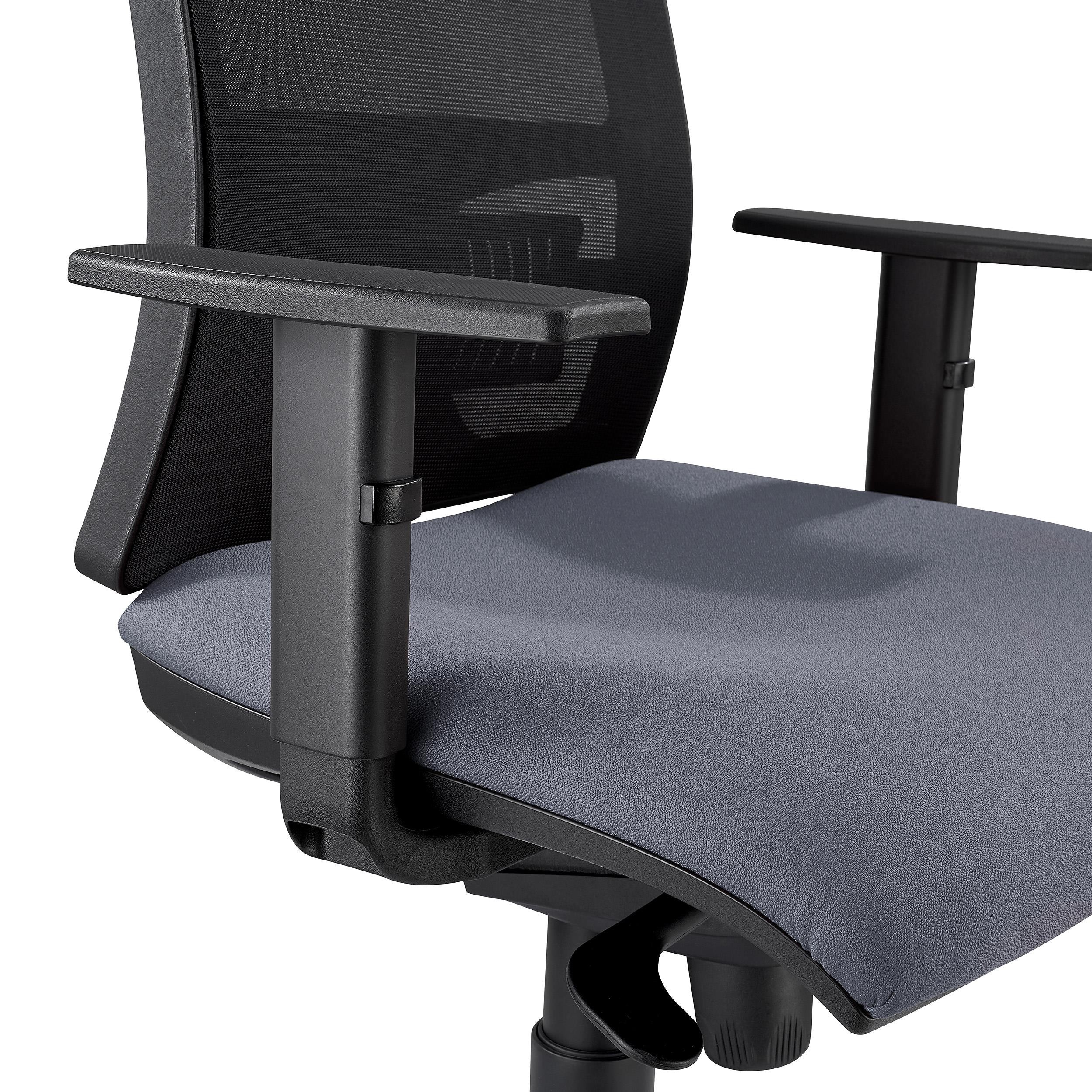 Silla Ergonómica MARSA, Reposacabezas, Brazos Ajustables y Soporte Lumbar, en Negro