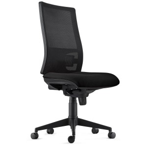 Silla Ergonómica EMERSON, sin brazos, homologada 8h, negro y negro