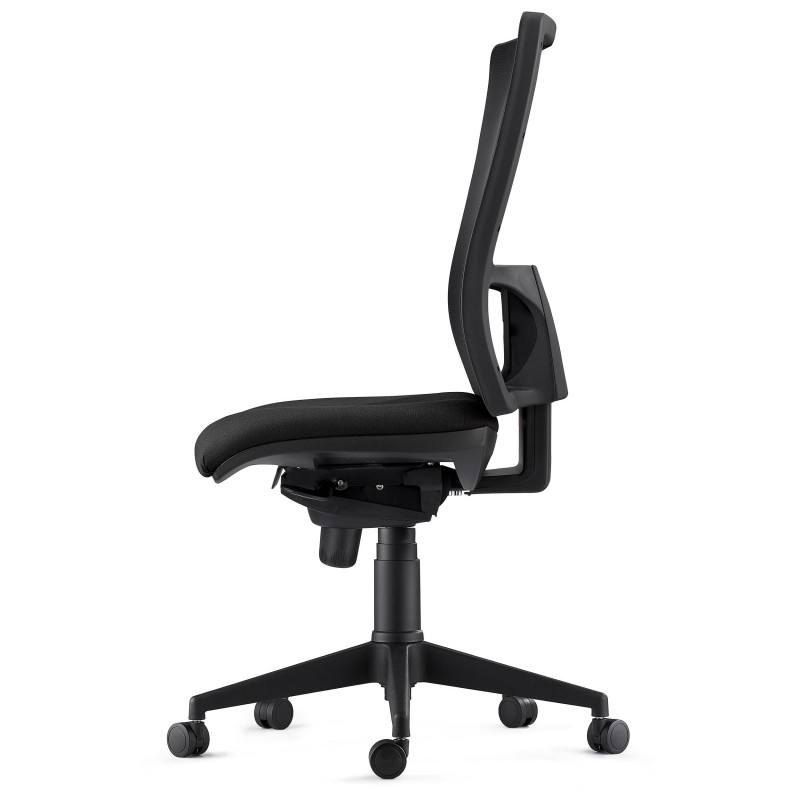 Silla Ergonómica EMERSON, sin brazos, homologada 8h, negro y negro