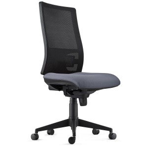 Silla Ergonómica EMERSON, sin brazos, homologada 8h, negro y negro