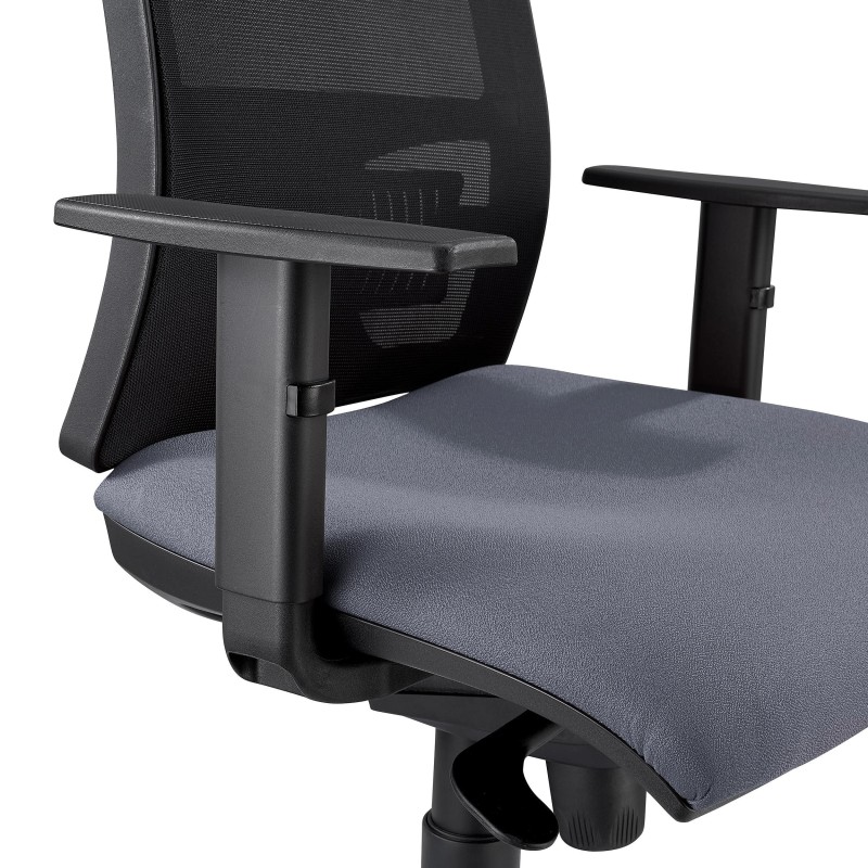 Silla Ergonómica EMERSON, sin brazos, homologada 8h, negro y negro
