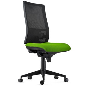 Silla Ergonómica EMERSON, sin brazos, homologada 8h, negro y negro