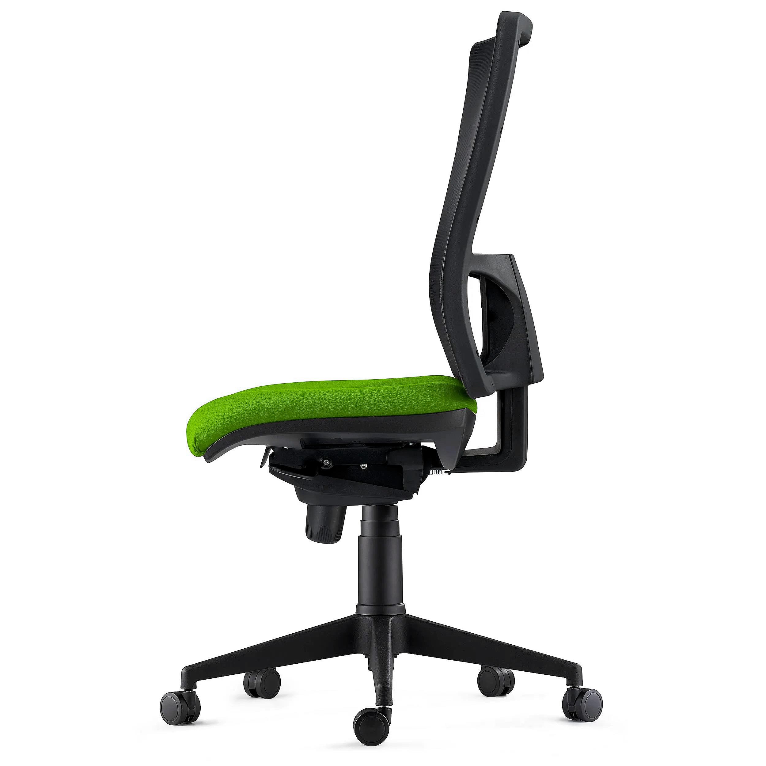 Silla Ergonómica EMERSON, Sin Reposabrazos, Respaldo Ajustable, en Tela color Negro
