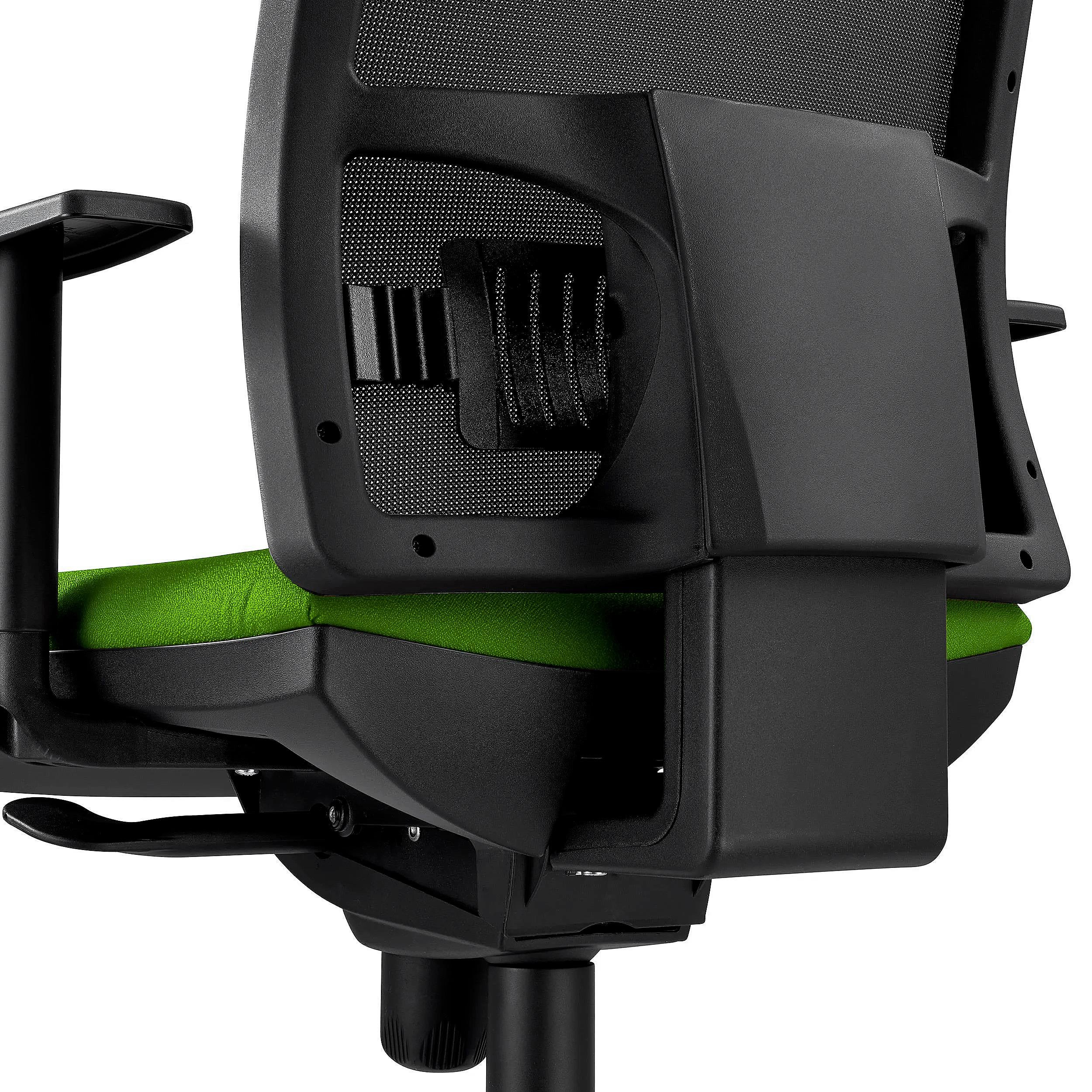 Silla Ergonómica EMERSON, Sin Reposabrazos, Respaldo Ajustable, en Tela color Negro