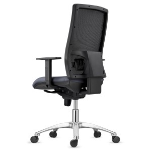 Silla Ergonómica EMERSON, base metálica, homologada 8h, negro