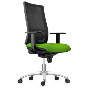 Silla Ergonómica EMERSON, base metálica, homologada 8h, negro
